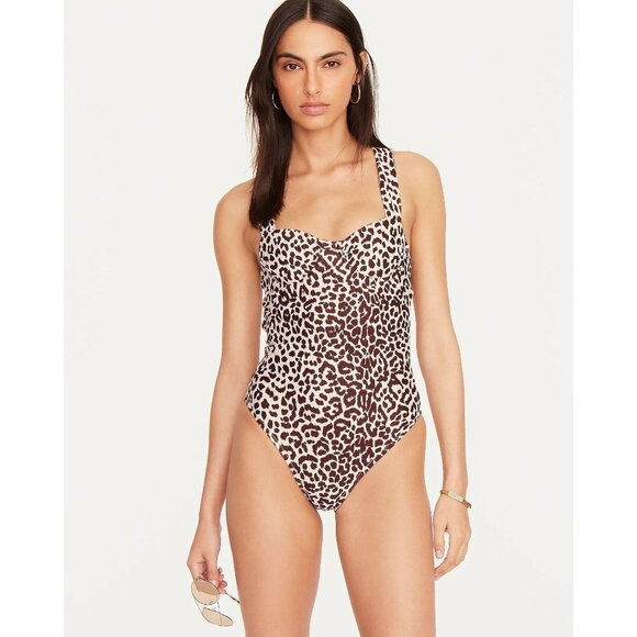 NWT J.Crew Underwire Cup One-Piece Swimsuit Leopard Print 16 - Picture 9 of 11